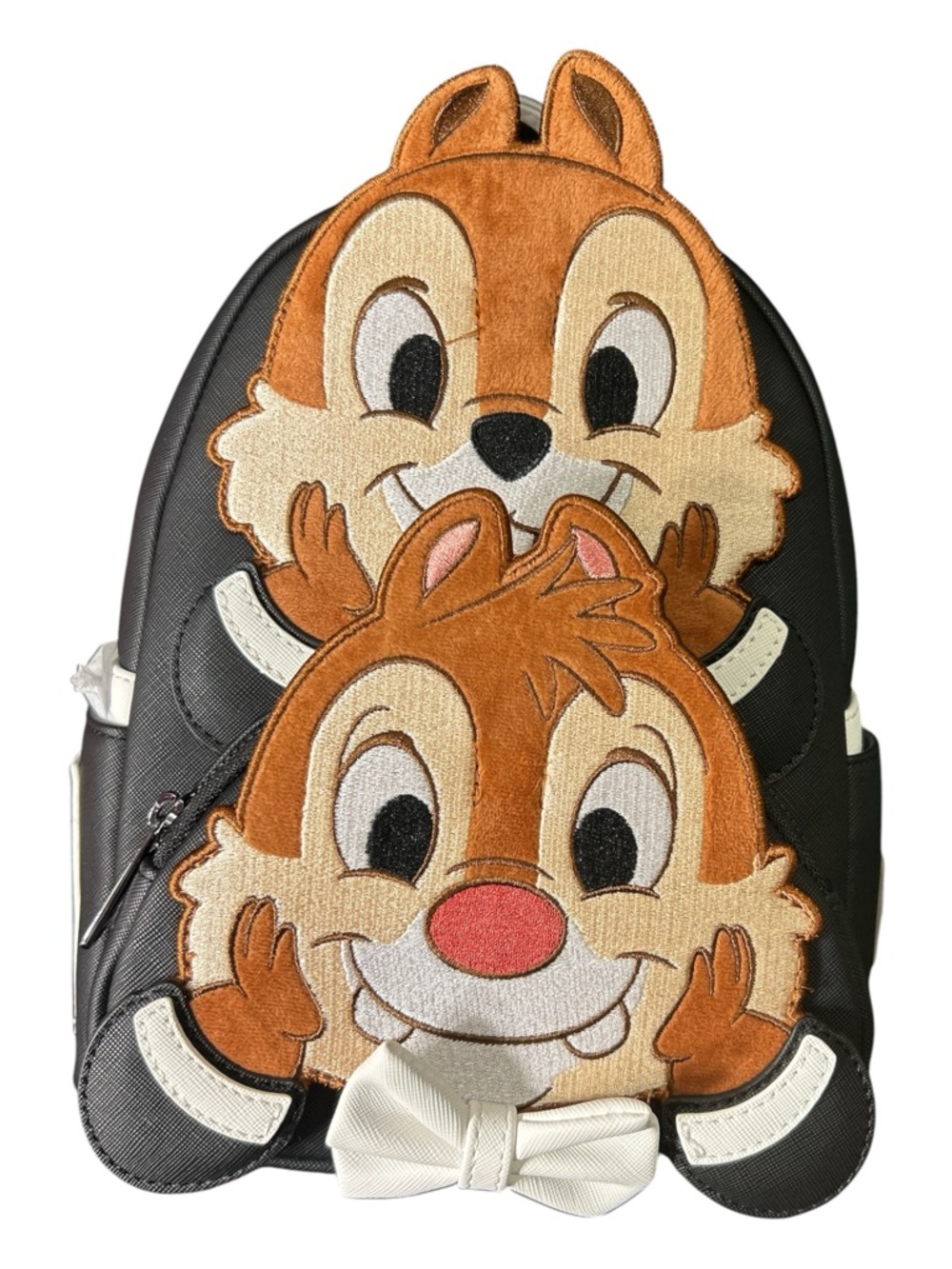Kids Black Chip 'n' Dale Character Backpack - Cute Cartoon Design